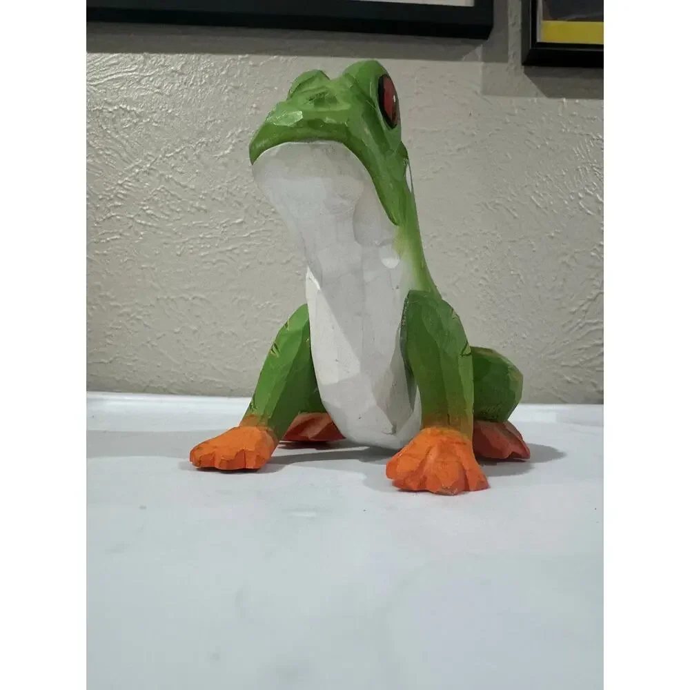 Wooden Frog Eyeglasses Holder